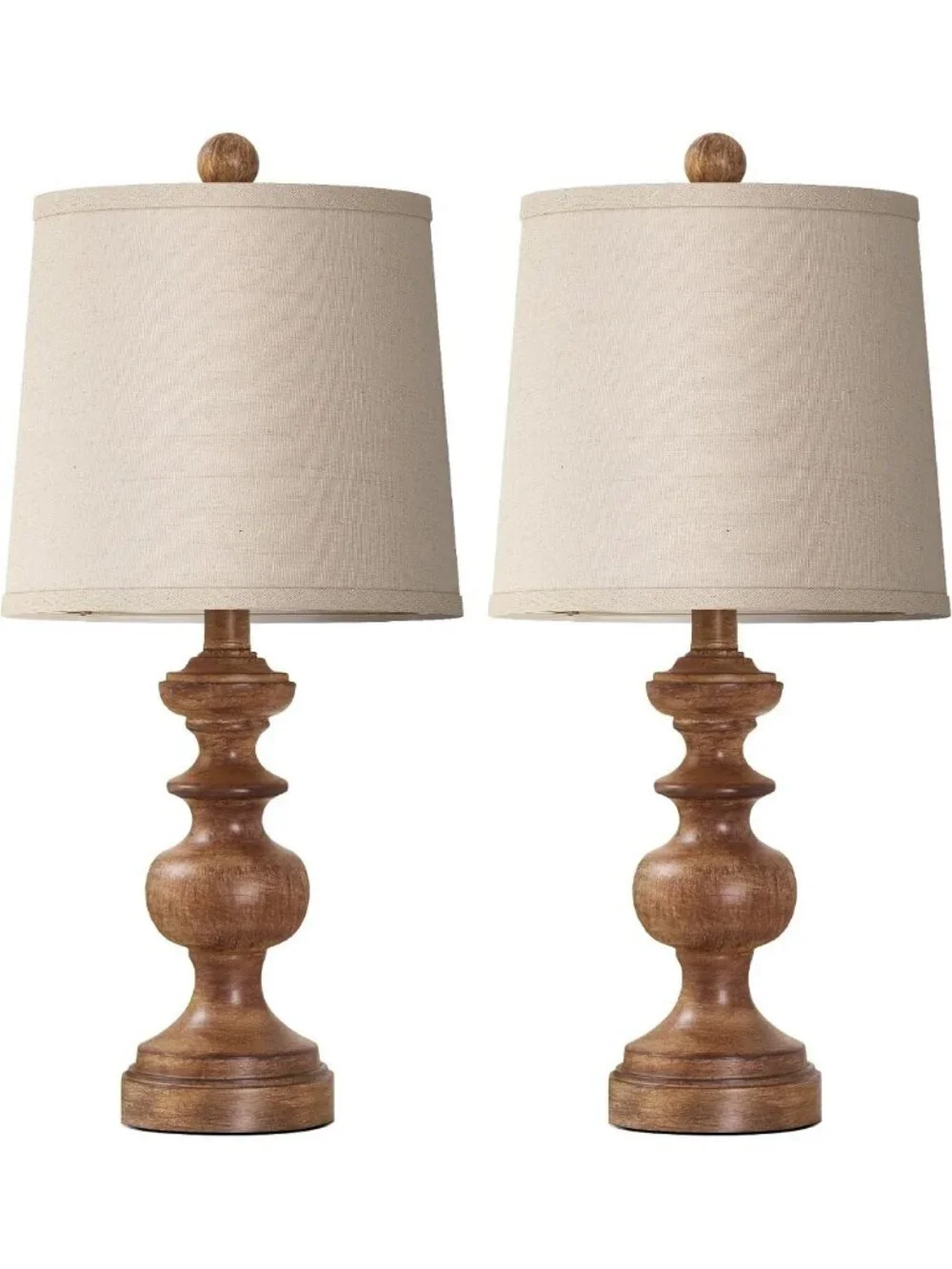 Rustic Farmhouse Table Lamp Set of 2 - 22